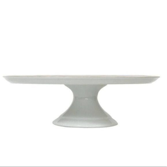 Tharaud Limoges Made in France footed cake stand blue forget me nots 12.5” X 4” - Picture 2 of 10